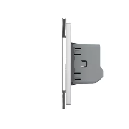 Четырёхклавишный сенсорный выключатель для штор (2-2) серый